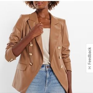 EUC Express Faux Leather Blazer